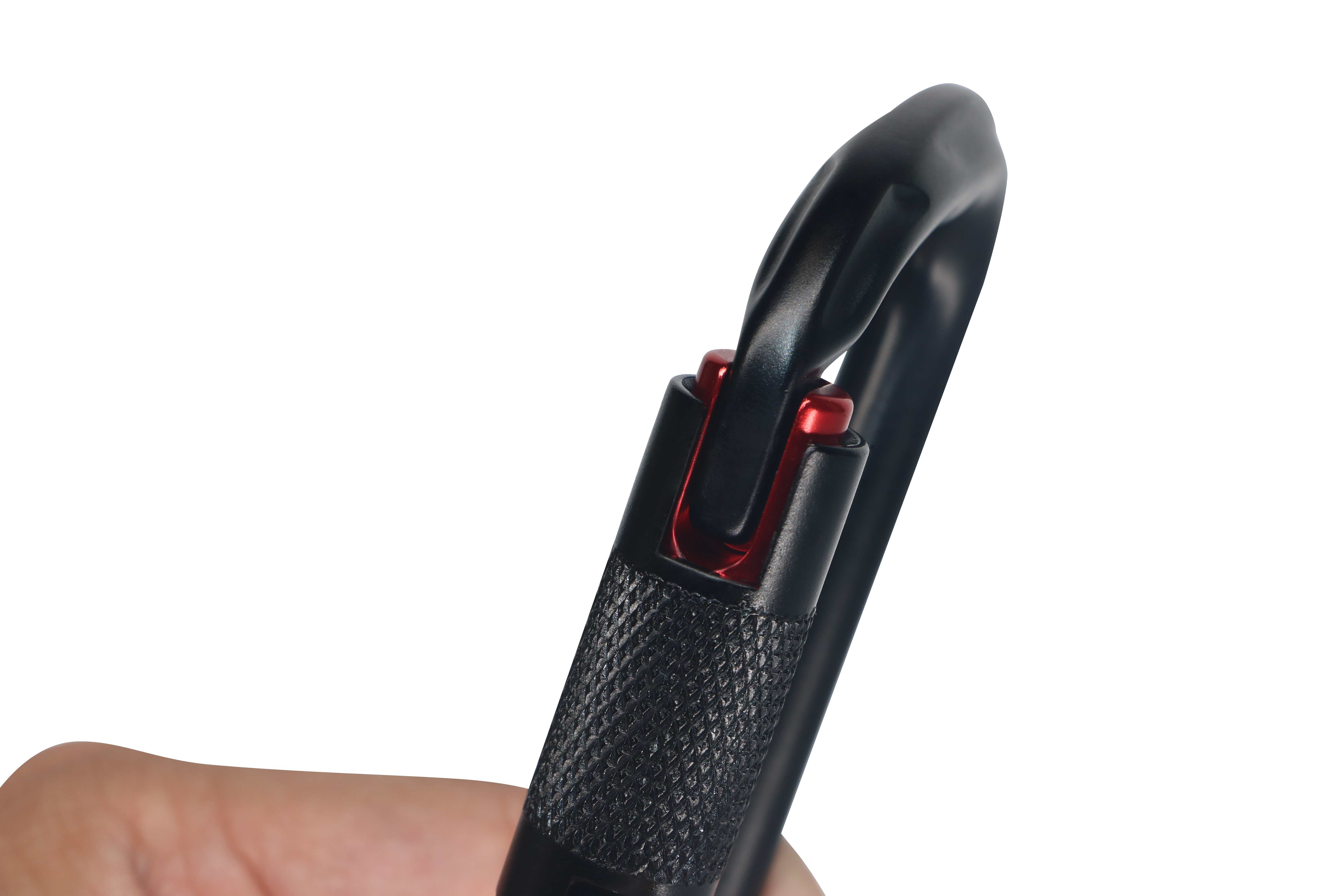 Mosquetón de escalada certificado: clip de mosquetón de bloqueo automático resistente de 26 KN, adecuado para escalada en roca, camping, gimnasio y rescate