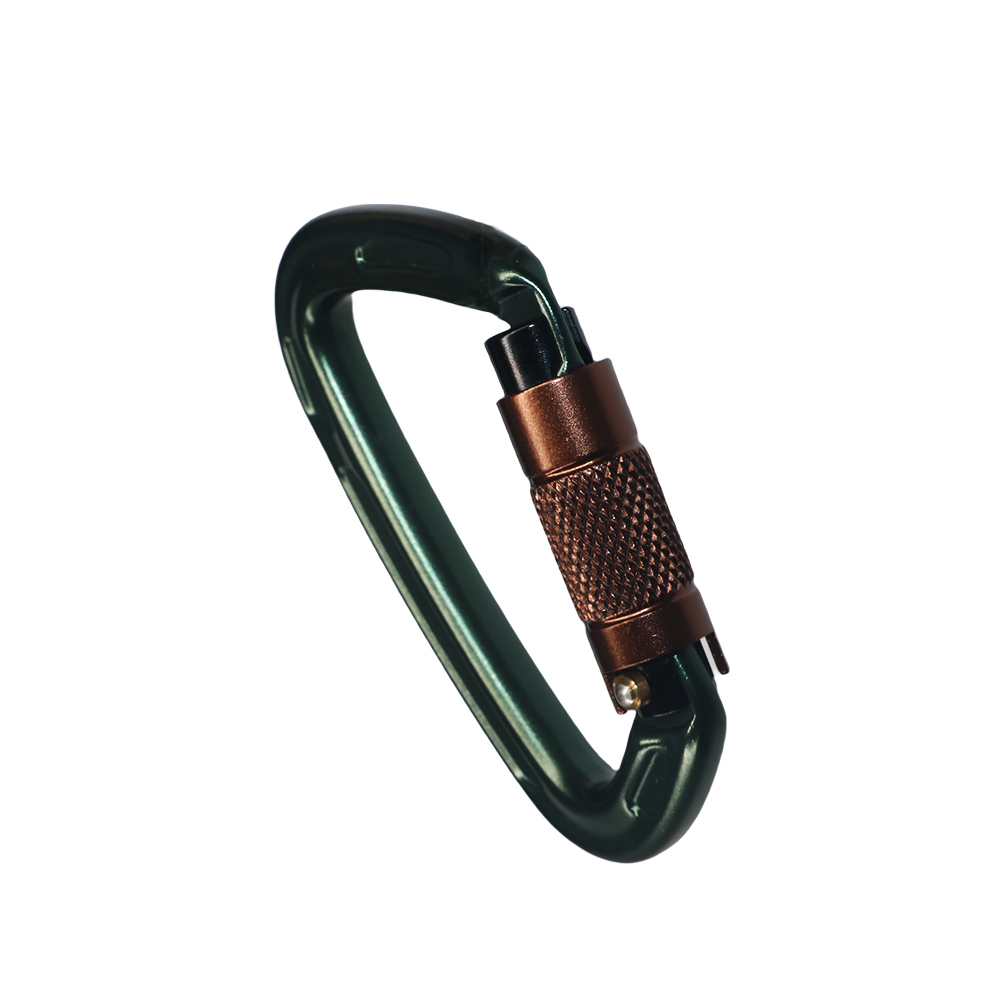 Clips de mosquetón de escalada profesionales de alta resistencia - Bloqueo automático de 25 kN
