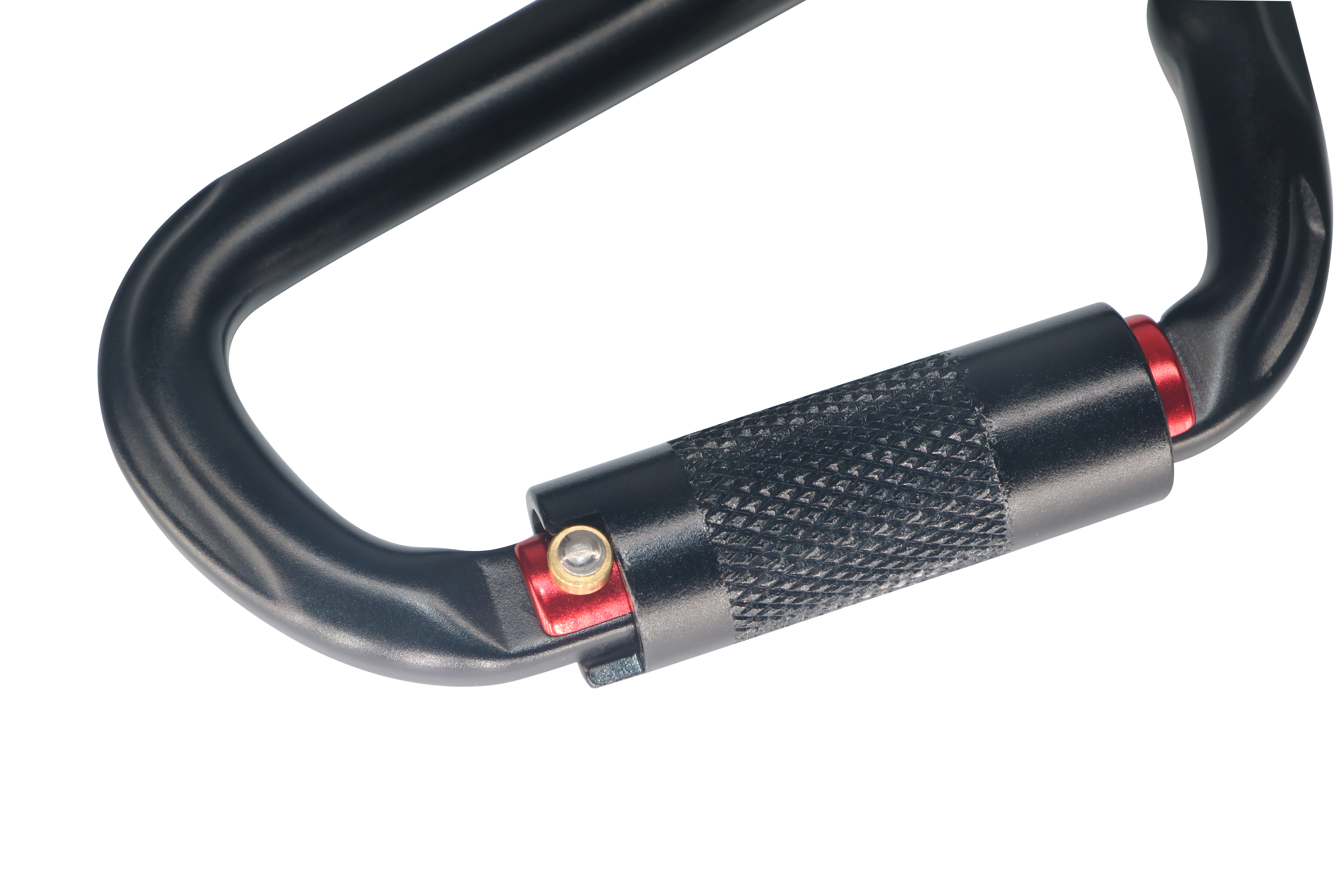 Mosquetón de escalada certificado: clip de mosquetón de bloqueo automático resistente de 26 KN, adecuado para escalada en roca, camping, gimnasio y rescate